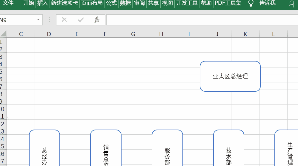 如何在Excel中画组织架构图