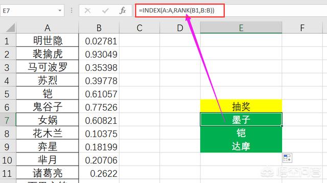 excel怎么制作抽奖小程序？
