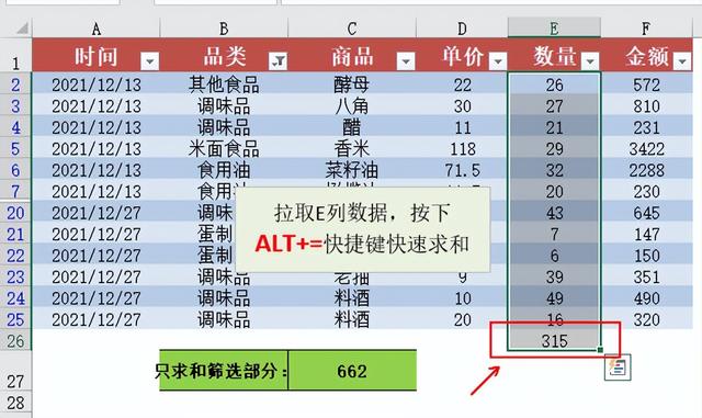 在Excel表格中如何只计算筛选后的数据?-天天办公网