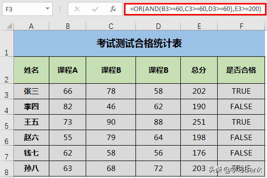 Excel函数应用案例*基础篇】逻辑函数OR