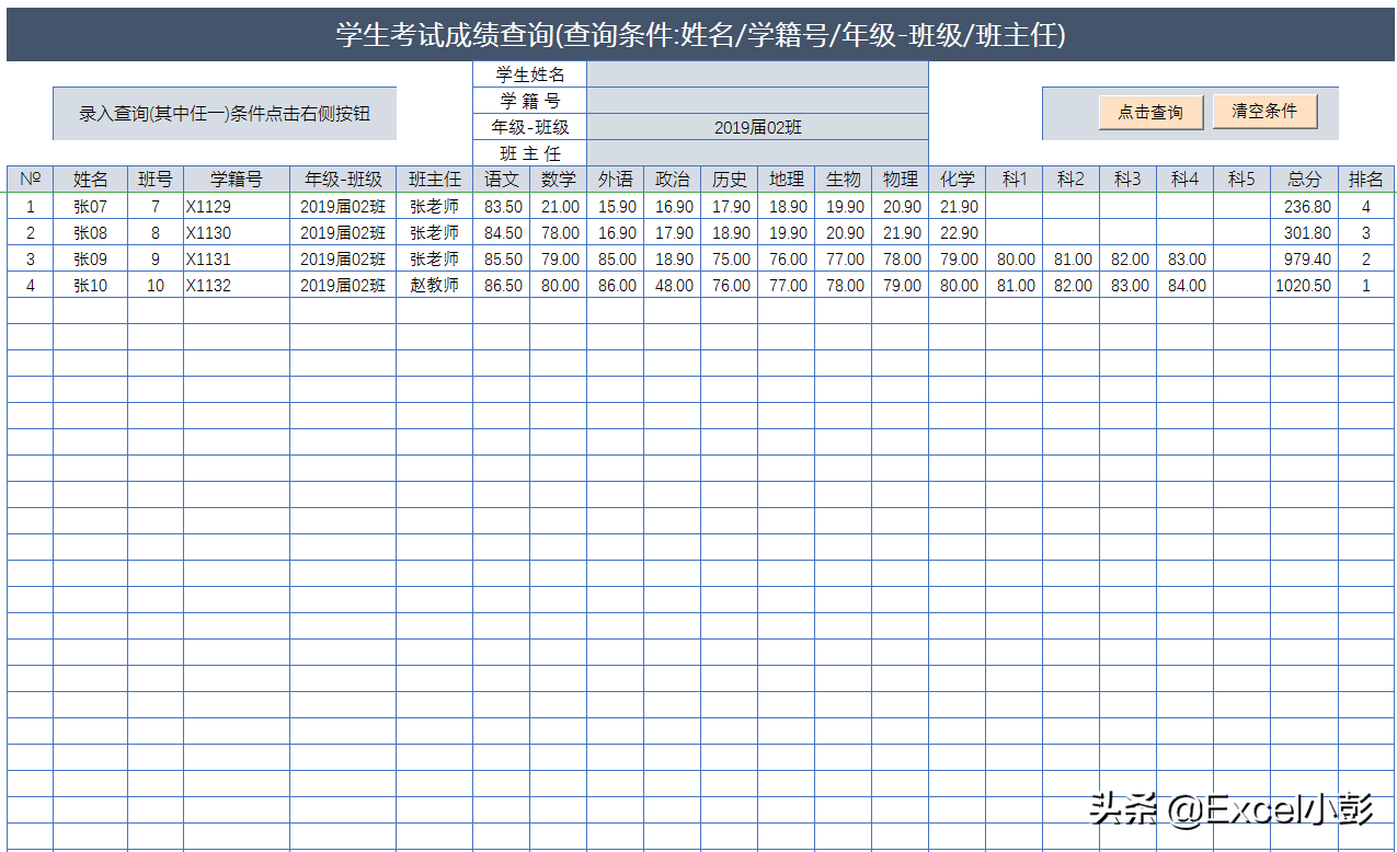 使用Excel制作学生考试成绩管理表的思路
