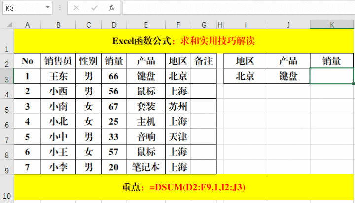 Excel中都有哪些求和函数，应该如何使用？