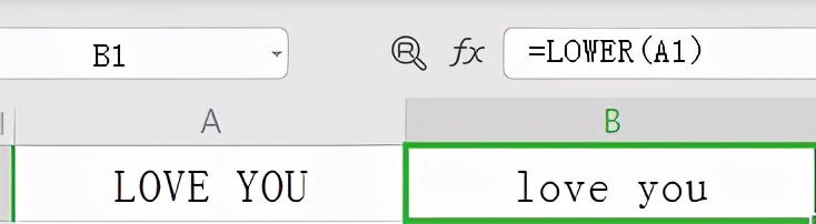 Excel中字母数值大小写转换方法