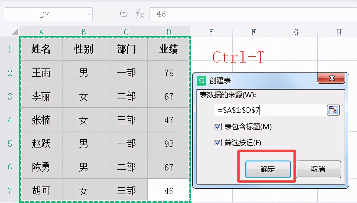 Excel中Ctrl+T一键变身超级表，瞬间解决表格的6个问题