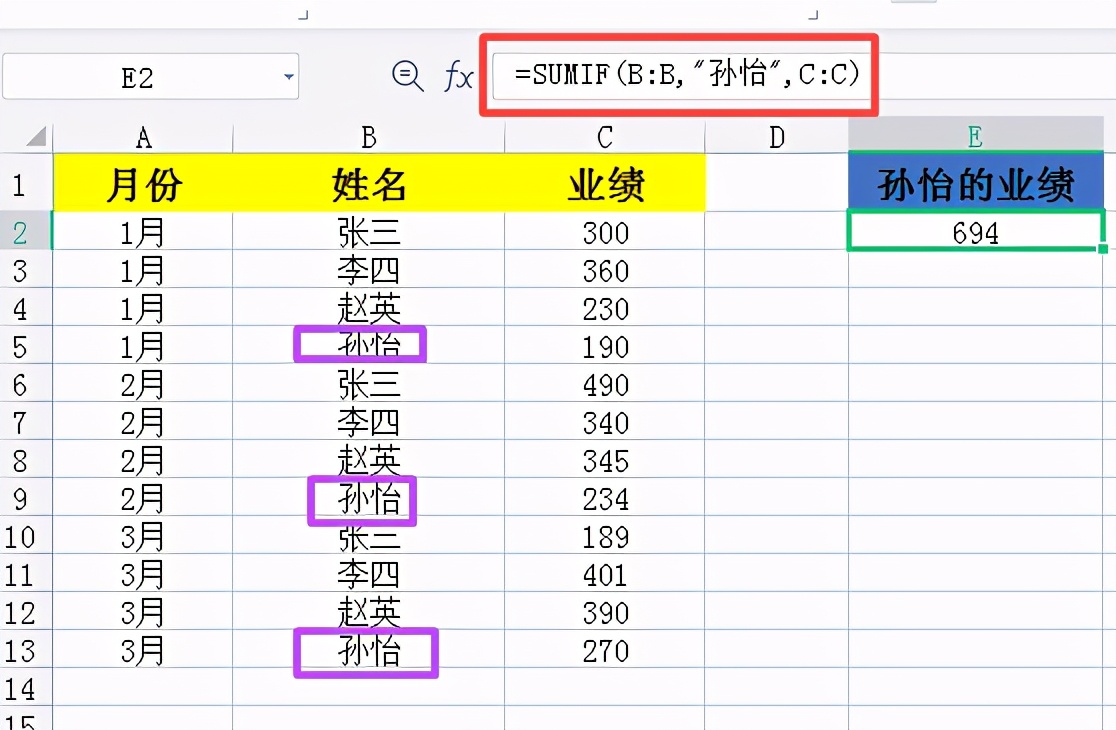 Excel中SUMIF函数如何使用,SUMIF函数经典用法实例详解