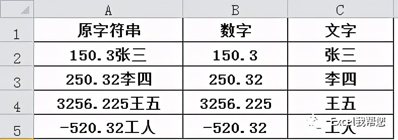 Excel如何快速将单元格中的数字和文本分离,完成批量数字提取
