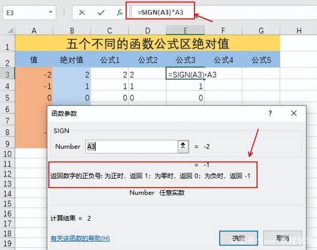 Excel表格怎么用函数公式快速求数值的取绝对值？
