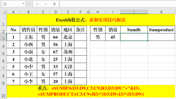 Excel中都有哪些求和函数，应该如何使用？