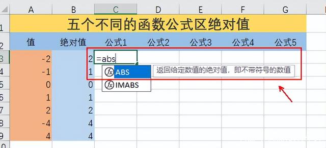 Excel表格怎么用函数公式快速求数值的取绝对值？