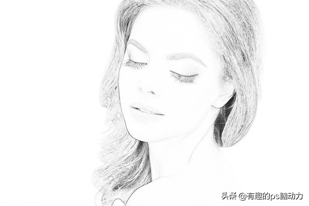 PS简单绘制人物素描线稿步骤图解