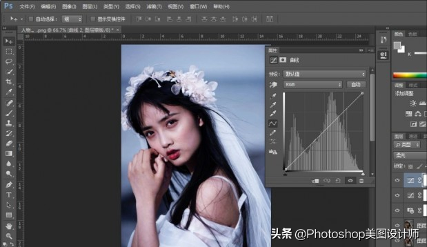 ps调色怎么调出清新的冷色调效果