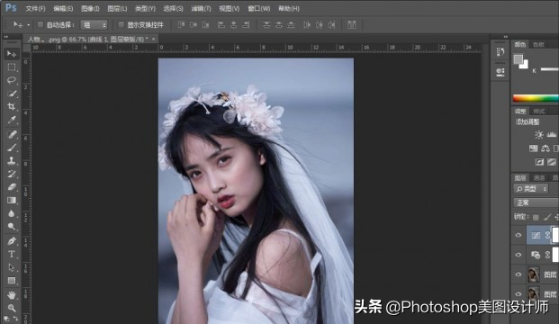 ps调色怎么调出清新的冷色调效果
