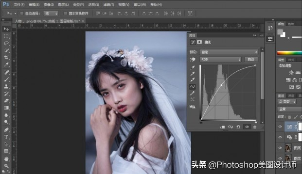 ps调色怎么调出清新的冷色调效果