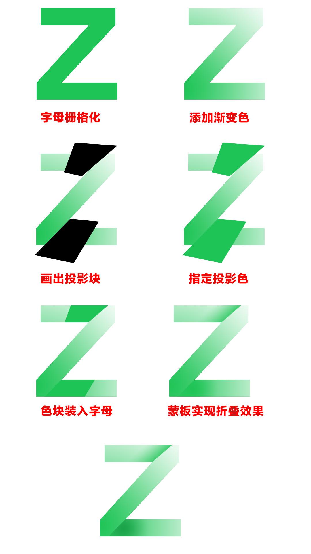 ps文字渐变效果怎么做（ps渐变效果折叠字制作方法）