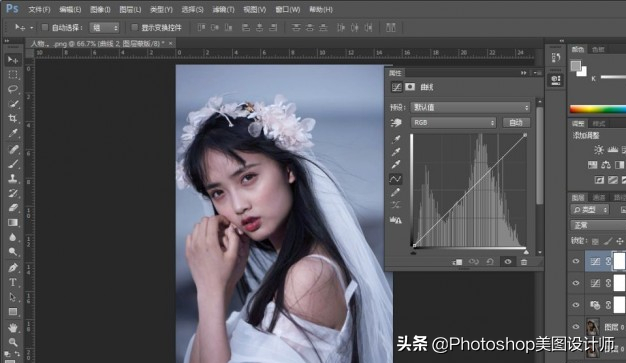 ps调色怎么调出清新的冷色调效果