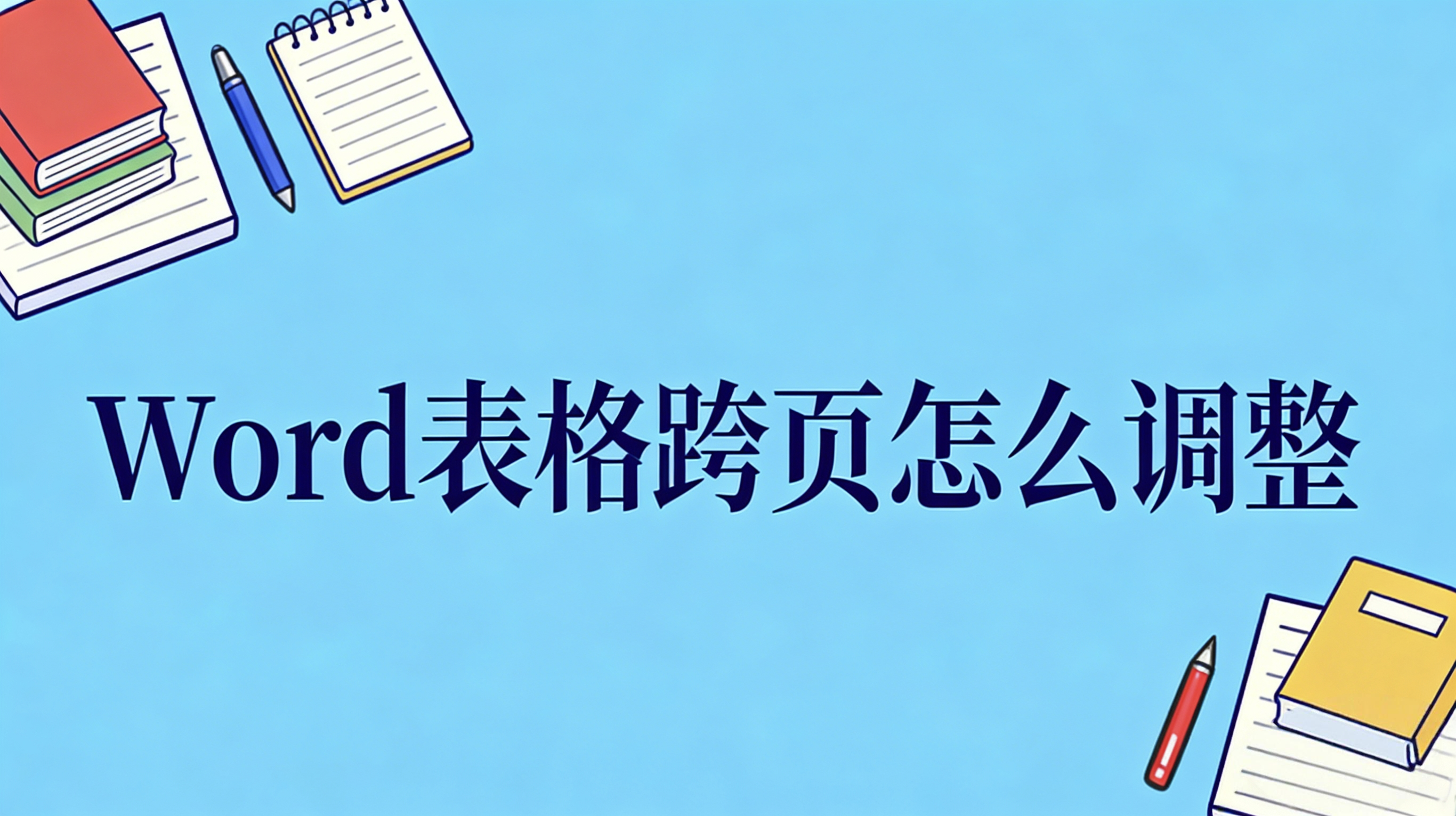 Word表格跨页怎么调整成一页？2026新版解决Word表格跨页断开的5种方法-天天办公网
