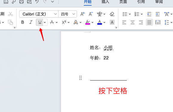 新手必看!WPS文字快速添加下划线的三种方法-天天办公网