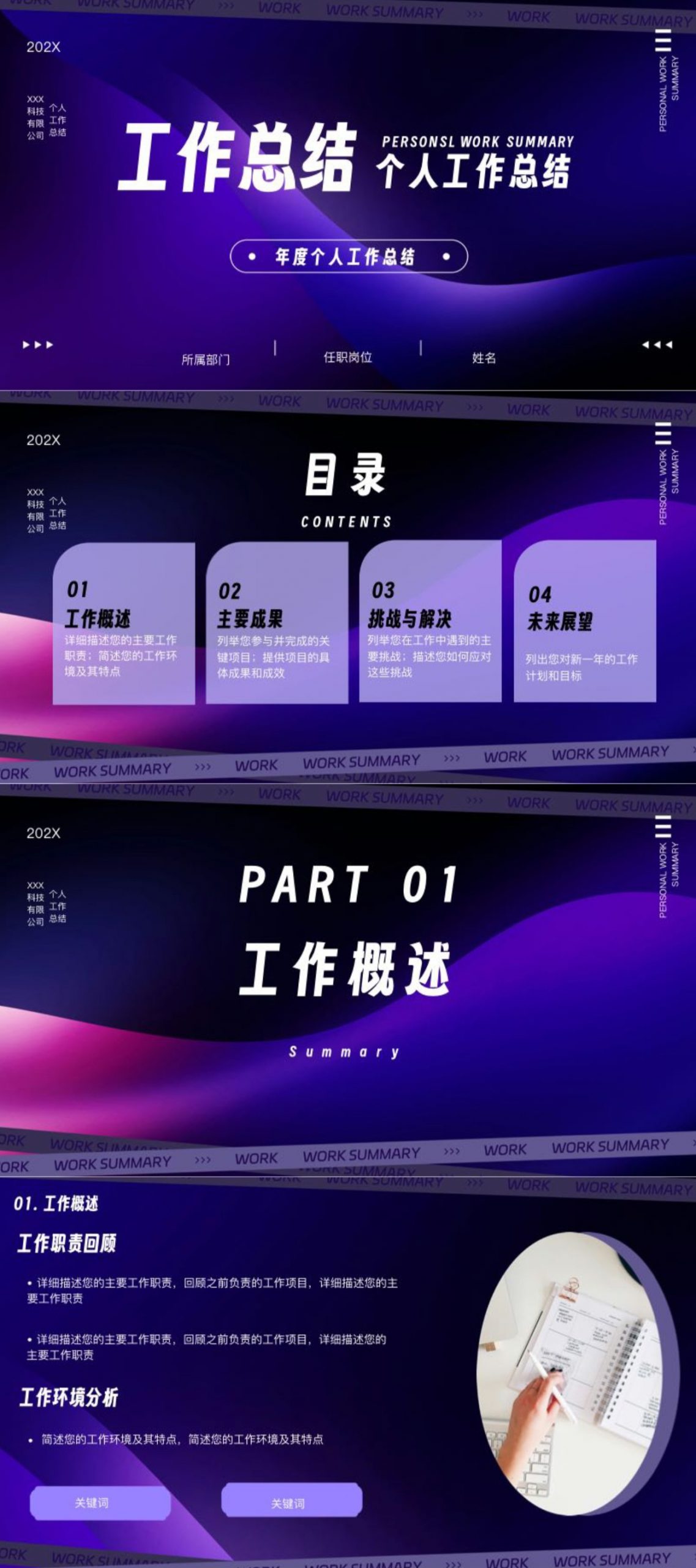 年终述职必备！精选4款超实用个人年终总结述职PPT模板-天天办公网