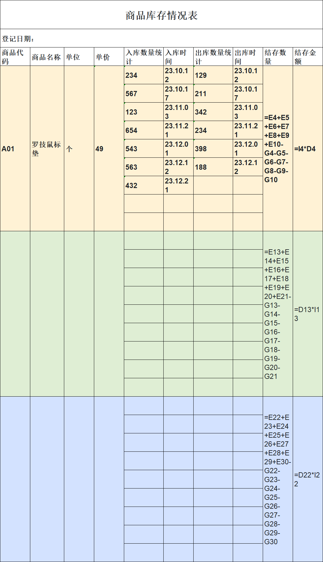 库存盘点必备！分享4款专业的库存盘点Excel模板-天天办公网