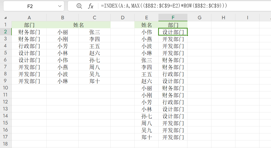 新手必学！Excel逆向查找公式，数据匹配快10倍-天天办公网