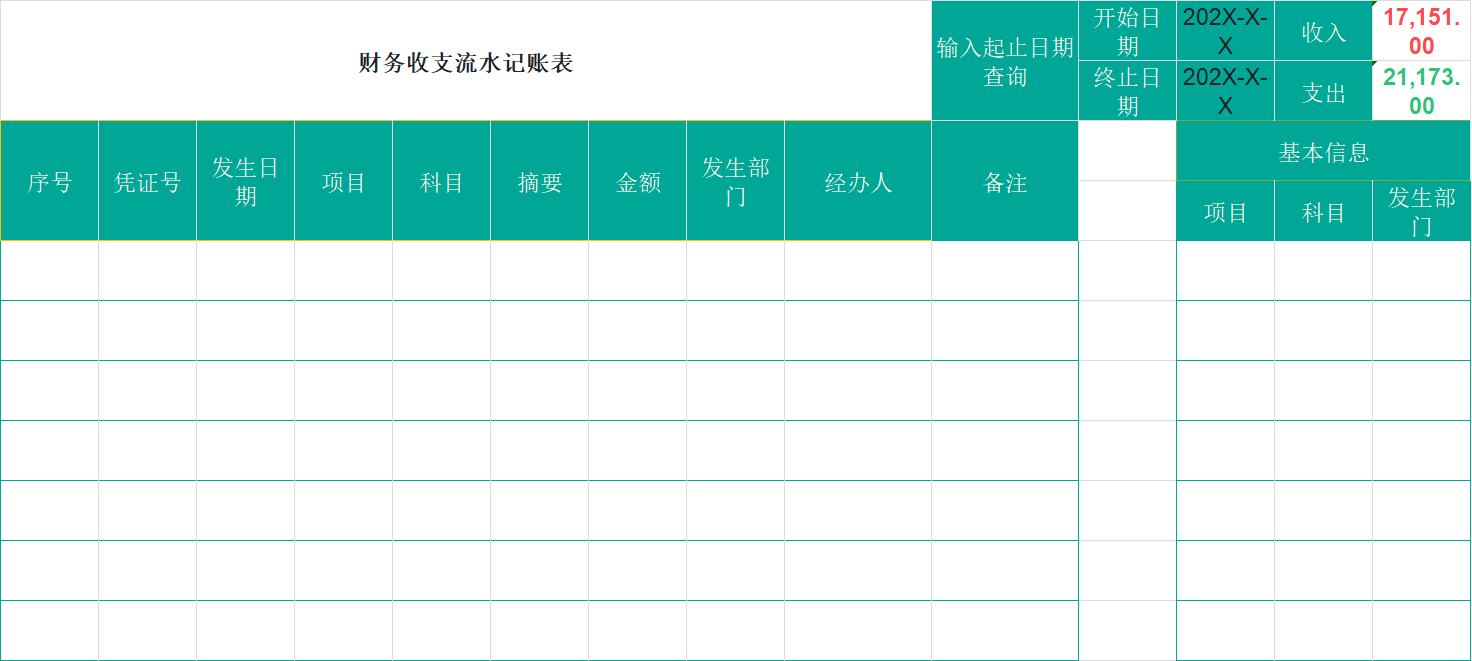 2026最新流水账记账表格Excel模板，个人日常到企业财务高效统计-天天办公网