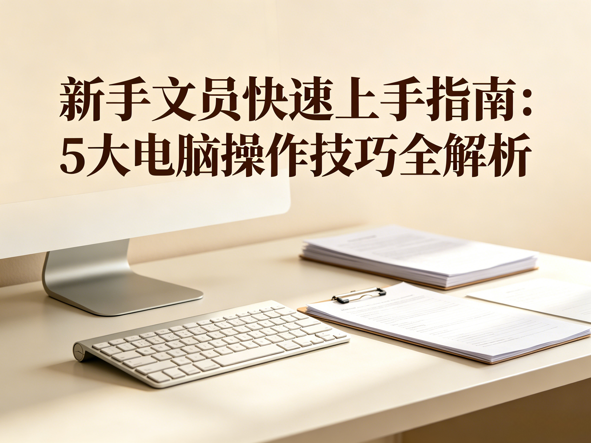 新手文员快速上手指南:5大电脑操作技巧全解析-天天办公网